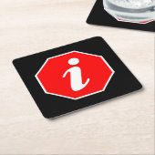 Informatie Stop Kartonnen Onderzetters (Schuin)