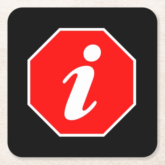 Informatie Stop Kartonnen Onderzetters (Voorkant)