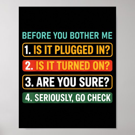 Informatie Technologie Tech _ Grappige Technische Poster (Voorkant)
