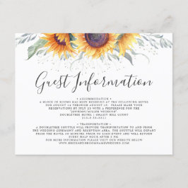 Informatie van de lente-zonnebloem-bloem-gast informatiekaartje