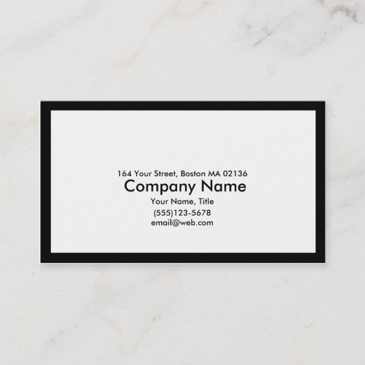 Informatie van het centrum met grens visitekaartje (Voorkant)