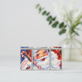 informatie voor retro  Santa add Visitekaartje (Staand voorkant)