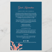 Informatieblad voor Coral waterverf bruiloft (Achterkant)