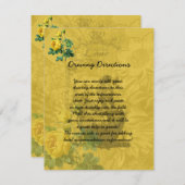 Informatieblad voor gele rozen informatiekaartje (Voorkant / Achterkant)