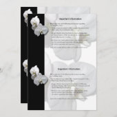 Informatieblad Witte Orchideeën 3 Kaart (Voorkant / Achterkant)