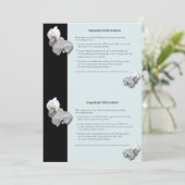 Informatieblad Witte Orchideeën Kaart (Staand voorkant)