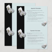 Informatieblad Witte Orchideeën Kaart (Voorkant / Achterkant)