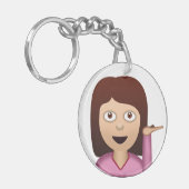 Informatiebureau Person Emoji Sleutelhanger (Voorkant Links)