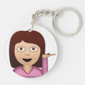 Informatiebureau Person Emoji Sleutelhanger (Achterkant)