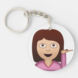 Informatiebureau Person Emoji Sleutelhanger