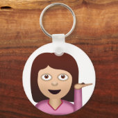 Informatiebureau Person Emoji Sleutelhanger (Voorkant)
