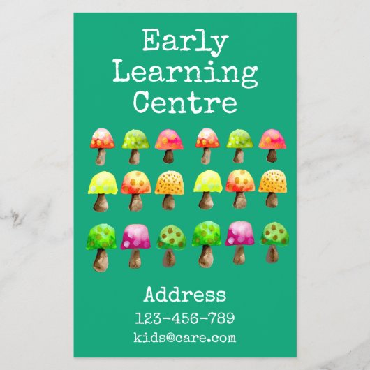 Informatiecentrum voor vroege schooltijd flyer (Voorkant)