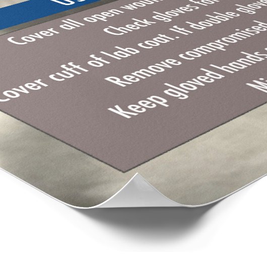 Informatief poster voor laboratoriumgebruik (Hoek)