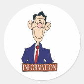 Informatiefunctionaris Beroepsklerk Ronde Sticker (Voorkant)
