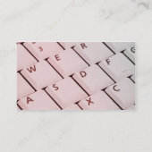 Informatiegegevens over computerlaptoptoetsenbord visitekaartje (Achterkant)