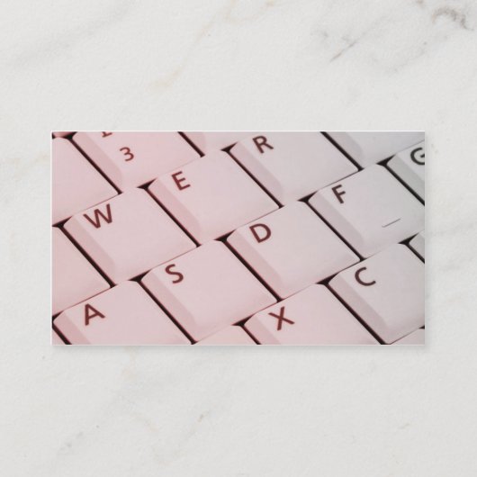 Informatiegegevens over computerlaptoptoetsenbord visitekaartje (Achterkant)