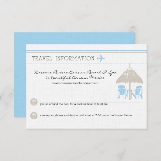 Informatiekaart - instapkaart informatiekaartje (Voorkant / Achterkant)