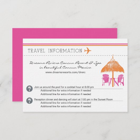 Informatiekaart - instapkaart informatiekaartje (Voorkant / Achterkant)