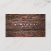 Informatiekaart Rustic Wood + Lace bruiloft Informatiekaartje (Achterkant)