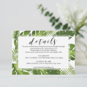 Informatiekaart | tropische groene bladeren informatiekaartje (Staand voorkant)