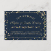 Informatiekaarten voor Starry Sky Sparkle Weddensc Informatiekaartje (Voorkant)