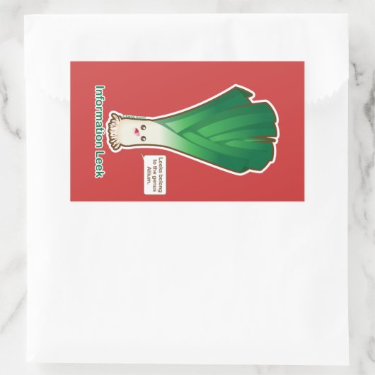 Informatielek Rechthoekige Sticker (Tas)