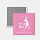 Informatiemagneet van de Golf League voor vrouwen Magneet (Voorkant / Achterkant)