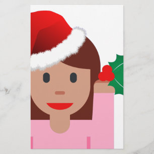 informatiemeisje over xmas emoji