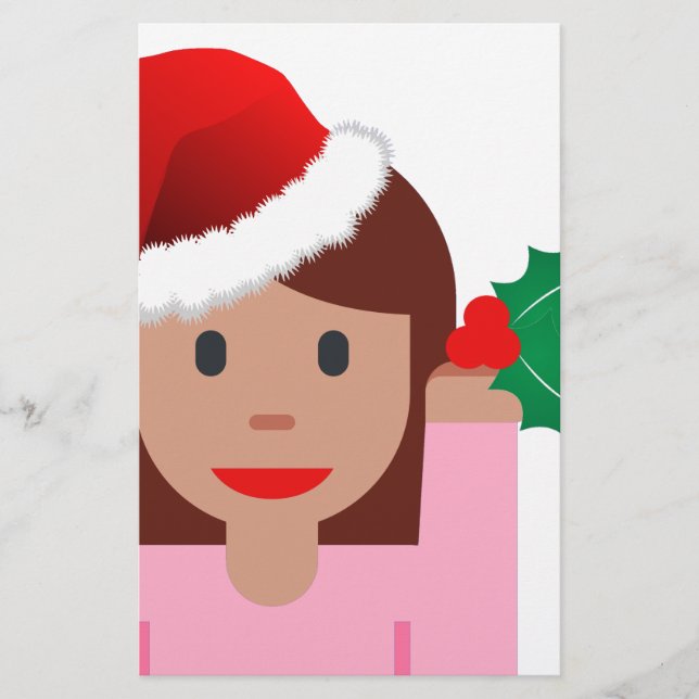 informatiemeisje over xmas emoji (Voorkant)