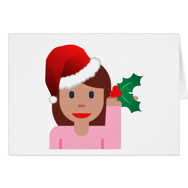 informatiemeisje over xmas emoji (Voorkant Horizontaal)