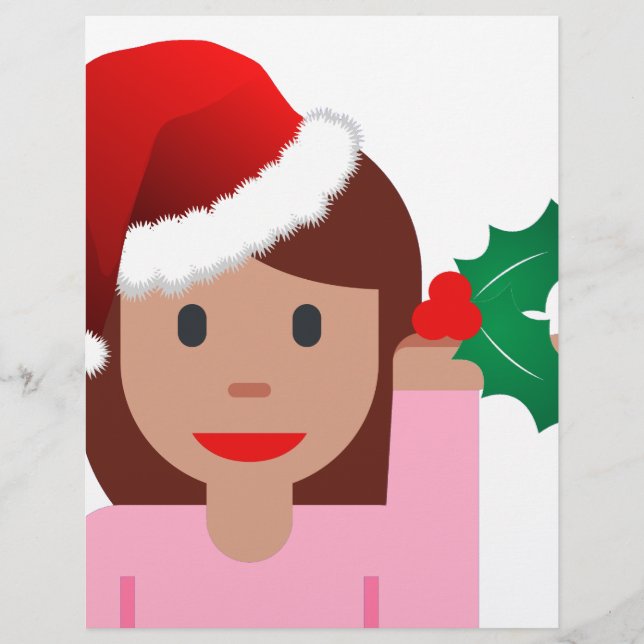 informatiemeisje over xmas emoji (Voorkant)