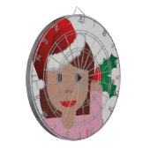 informatiemeisje over xmas emoji dartbord (Voorkant Links)