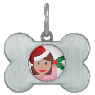 informatiemeisje over xmas emoji huisdieren naamplaatje