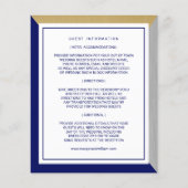 Informatieminimaliste voor marineblauwbruiloft (Achterkant)