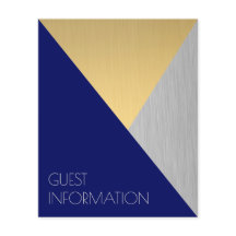 Informatieminimaliste voor marineblauwbruiloft