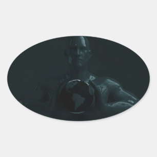 Informatienetwerk Online als digitale overdracht Ovale Sticker