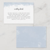 Informatienkaart voor kleine stoffige blauwe bruil informatiekaartje (Voorkant / Achterkant)