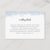 Informatienkaart voor kleine stoffige blauwe bruil informatiekaartje (Voorkant)