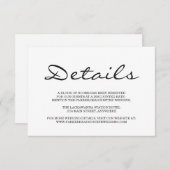 Informatienomsluitingskaart Informatiekaartje (Voorkant / Achterkant)