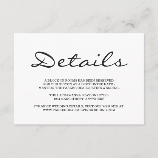 Informatienomsluitingskaart Informatiekaartje (Voorkant)