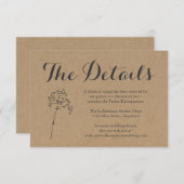 Informatienomsluitingskaart | Rustic Kraft Informatiekaartje (Voorkant / Achterkant)