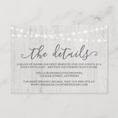 Informatienomsluitingskaart | Rustic Romantic Informatiekaartje (Voorkant)