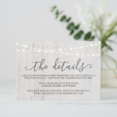 Informatienomsluitingskaart | Rustic Romantic Informatiekaartje (Staand voorkant)