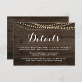 Informatienomsluitingskaart | Rustisch hout Informatiekaartje (Voorkant / Achterkant)