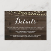 Informatienomsluitingskaart | Rustisch hout Informatiekaartje (Voorkant)