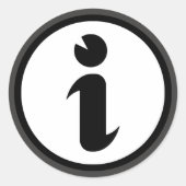 Informatiesymbool Ronde Sticker (Voorkant)