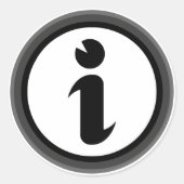 Informatiesymbool Ronde Sticker (Voorkant)