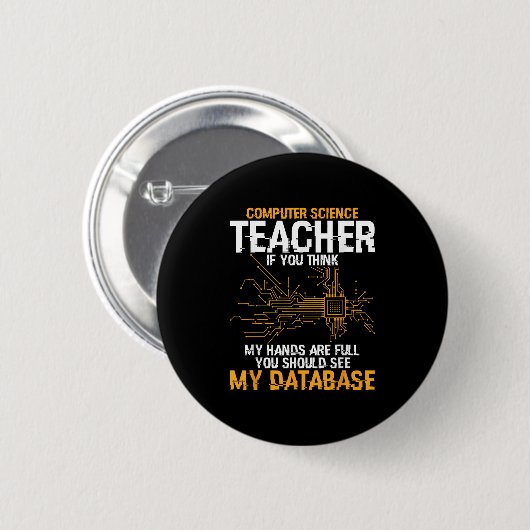 Informatietechnologie Database Informatica T Ronde Button 5,7 Cm (Voorkant /achterkant)