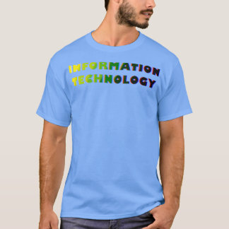 Informatietechnologie Graag glanzend glitchy-tekst T-shirt