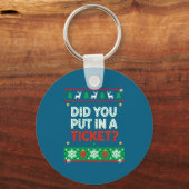 Informatietechnologie Grappig Kerstmis Computer Te Sleutelhanger (Voorkant)